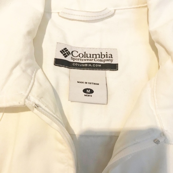 Canvas white columbia zip front jacket 🤍 - Picture 9 of 13